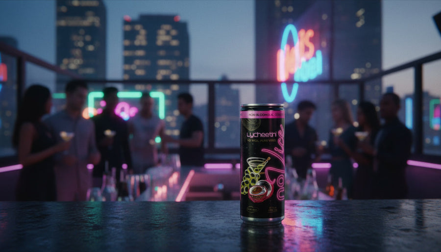 People holding noVice cans at a bar